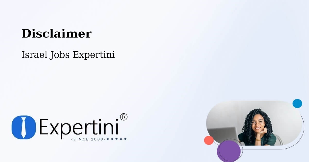 Disclaimer – Basmat Ṭab‘Ūn - Israel Jobs Expertini